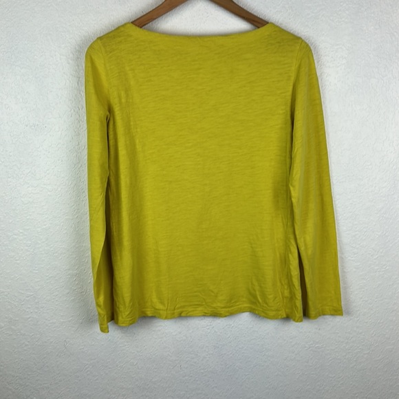 Eileen Fisher yellow long sleeve organic cotton top S - Picture 5 of 5